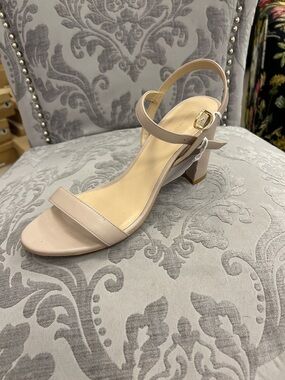 STUART WEITZMAN Women’s Ankle-Strap Block Heel Sandal - Beige